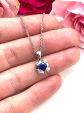Load image into Gallery viewer, Sapphire and Diamond Preloved Pendant