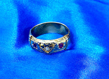 Load image into Gallery viewer, Ruby and Diamond Gypsy Ring in 18ct Yellow Gold