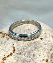 Load image into Gallery viewer, Half Eternity Princess Cut Diamond Ring in Platinum