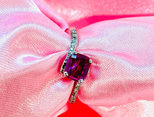 Load image into Gallery viewer, Hot Fiery Pink Sapphire in White Gold