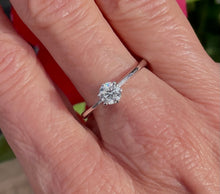 Load image into Gallery viewer, Solitaire Diamond Ring in 18ct White Gold