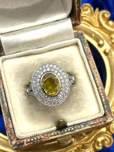 Load image into Gallery viewer, Yellow Sapphire and Diamond Ring Set in Platinum