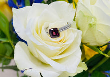 Load image into Gallery viewer, Incredible Garnet and Diamond Ring in 18ct Yellow Gold and White Gold