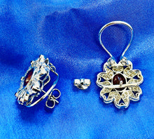 Load image into Gallery viewer, Stunning Ruby and Diamond Earrings Set in 18ct White Gold