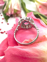 Load image into Gallery viewer, Blue Aquamarine and Diamond Ring Set in Platinum