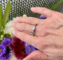 Load image into Gallery viewer, Emerald and Tapered Baguette Cut Diamond Ring in Platinum