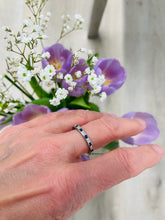 Load image into Gallery viewer, Full Eternity Ring with Blue Sapphires and Diamonds in Platinum
