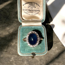 Load image into Gallery viewer, Cabochon Sapphire and Diamond Ring