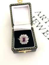 Load image into Gallery viewer, Beautiful Pink Sapphire & Diamond Ring in Platinum