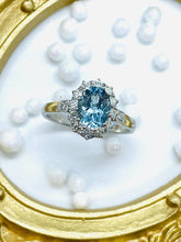 Load image into Gallery viewer, Gorgeous Aquamarine and Diamond Ring