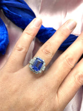 Load image into Gallery viewer, Exquisite Tanzanite and Diamond Ring in Platinum