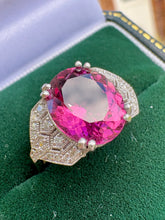 Load image into Gallery viewer, Pink Tourmaline & Diamond Ring in Platinum