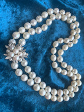 Load image into Gallery viewer, Cultured Pearl and Diamond Necklace Set in 18ct White Gold