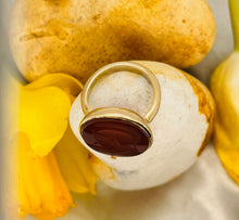 Load image into Gallery viewer, Carnelian Intaglio Ring in 18ct Yellow Gold