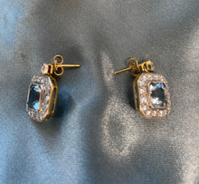 Load image into Gallery viewer, Aquamarine and Diamond Earrings Set in 18ct Yellow Gold