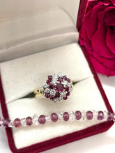Load image into Gallery viewer, Ruby and Diamond Cluster Ring