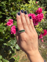 Load image into Gallery viewer, Platinum Green Tourmaline & Diamond Statement Ring