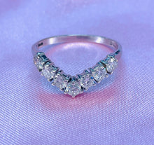 Load image into Gallery viewer, Wishbone Diamond Ring in 18ct White Gold