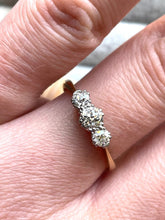 Load image into Gallery viewer, Three Stone Diamond Ring Set in 18ct Yellow Gold