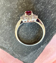 Load image into Gallery viewer, Ruby and Diamond Ring Set In Platinum