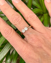 Load image into Gallery viewer, Old Cut Diamond 2 Stone Ring in 18ct Yellow Gold and Platinum