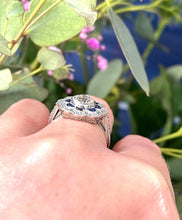 Load image into Gallery viewer, Opulent Diamond & Sapphire Ring in Platinum