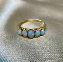 Load image into Gallery viewer, Five Stone Opal Ring in 18ct Yellow Gold