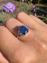 Load image into Gallery viewer, Art Deco Style Sapphire & Diamond Ring