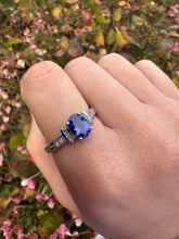 Load image into Gallery viewer, Tanzanite and Diamond Ring in Platinum