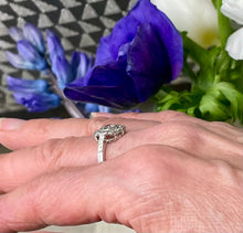 Load image into Gallery viewer, Diamond Daisy Cluster Ring in Platinum