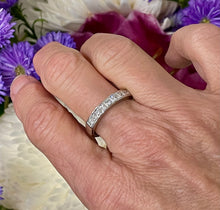Load image into Gallery viewer, Half Eternity Princess Cut Diamond Ring in Platinum