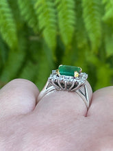 Load image into Gallery viewer, Preloved Emerald and Diamond Ring