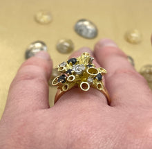 Load image into Gallery viewer, 1960’s Sapphire and Diamond Ring Set in 18ct Yellow Gold