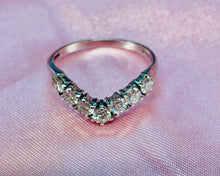 Load image into Gallery viewer, Wishbone Diamond Ring in 18ct White Gold