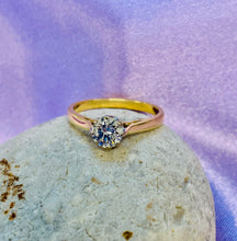 Load image into Gallery viewer, Solitaire Diamond Ring in 18ct Yellow Gold and Platinum