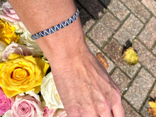 Load image into Gallery viewer, Exceptional and Unique Blue Sapphire and Diamond Bracelet Set in 18ct White Gold