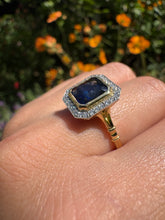 Load image into Gallery viewer, Sapphire and Diamond Ring in 18ct Yellow Gold