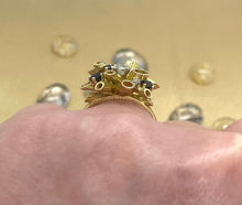 Load image into Gallery viewer, 1960’s Sapphire and Diamond Ring Set in 18ct Yellow Gold