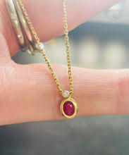 Load image into Gallery viewer, Ruby & Diamond Pendant in 18ct Yellow Gold
