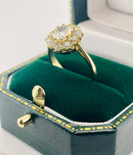 Load image into Gallery viewer, GIA Certified Diamond Cluster Ring in 18ct Yellow Gold
