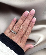 Load image into Gallery viewer, Classic Princess Cut Diamond Half Eternity Ring in Platinum