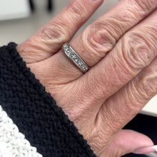 Load image into Gallery viewer, Classic Princess Cut Diamond Half Eternity Ring in Platinum