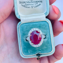 Load image into Gallery viewer, Superb Ruby & Diamond Ring in 18ct White Gold