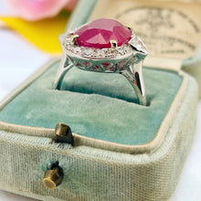 Load image into Gallery viewer, Superb Ruby & Diamond Ring in 18ct White Gold