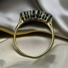 Load image into Gallery viewer, Vintage Sapphire & Diamond Ring in 18ct Gold