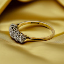 Load image into Gallery viewer, Antique Old Cut Diamond 5 Stone Ring