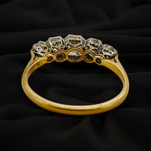 Load image into Gallery viewer, Antique Old Cut Diamond 5 Stone Ring