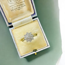 Load image into Gallery viewer, Diamond Flower Cluster Ring in 18ct Gold