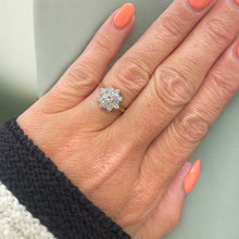 Load image into Gallery viewer, Diamond Flower Cluster Ring in 18ct Gold