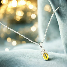 Load image into Gallery viewer, Stunning Yellow Sapphire & Diamond Pendant